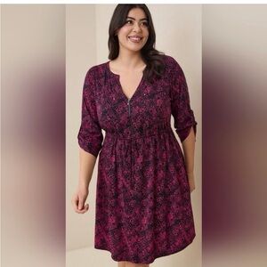 Torrid Pink Heart Patterned Dress 2x NWT